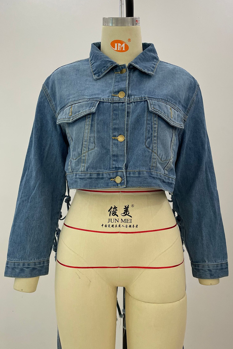 Nice Melons Cropped shops Denim Jackets L